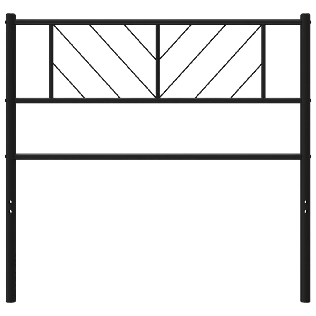 Metal Headboard Black 107 cm King Single