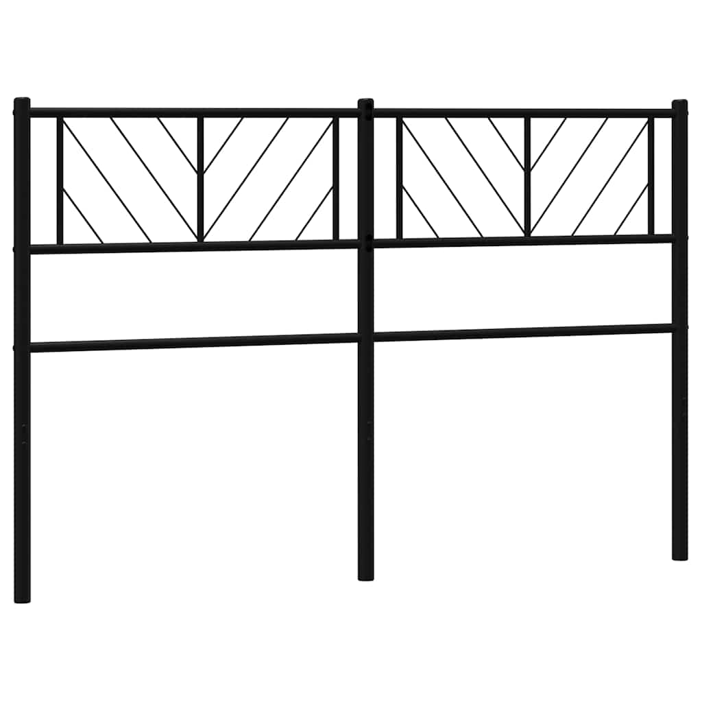 Metal Replace Headboard Black 135 cm