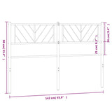 Metal Replace Headboard Black 135 cm