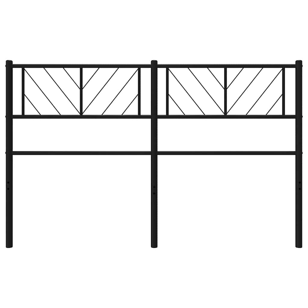 Metal Headboard Black 152 cm Queen