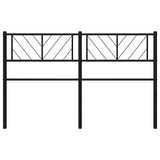 Metal Headboard Black 152 cm Queen - Top-Down View