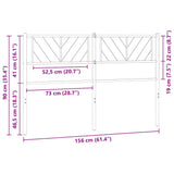 Metal Replace Headboard Black 150 cm