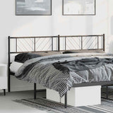 Metal Headboard Black 183 cm King - Side View