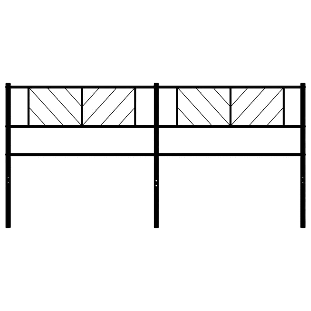 Metal Replace Headboard Black 180 cm