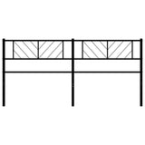Metal Headboard Black 183 cm King - Top-Down View