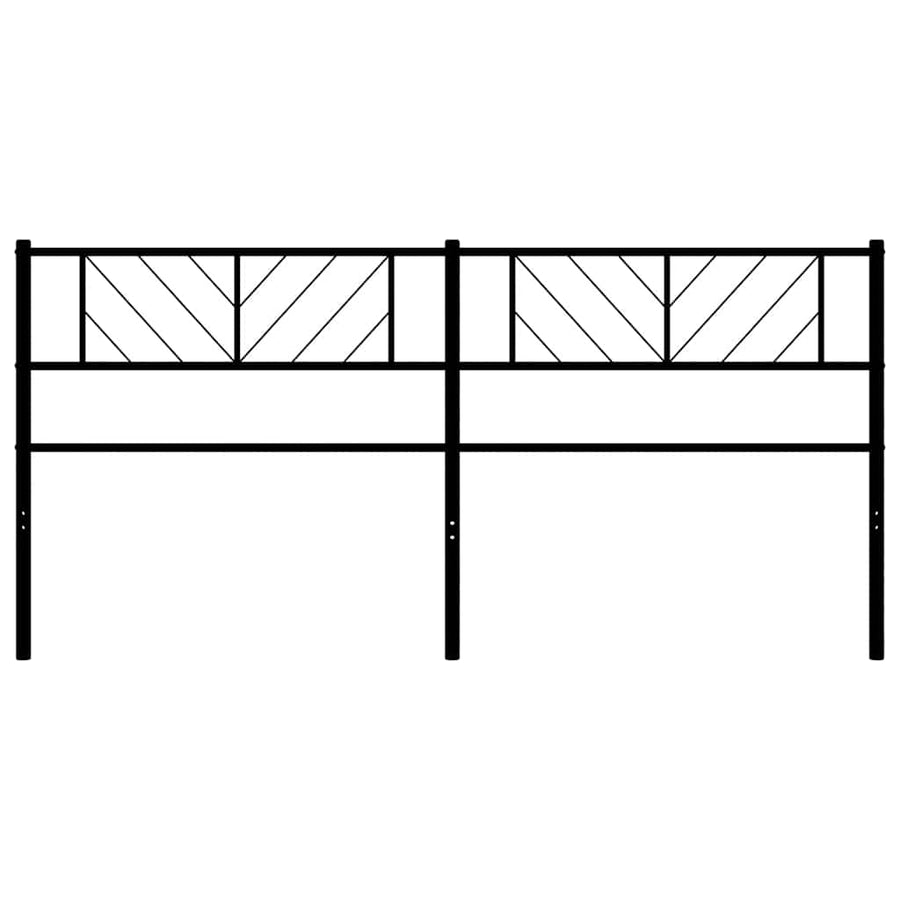 Metal Replace Headboard Black 180 cm
