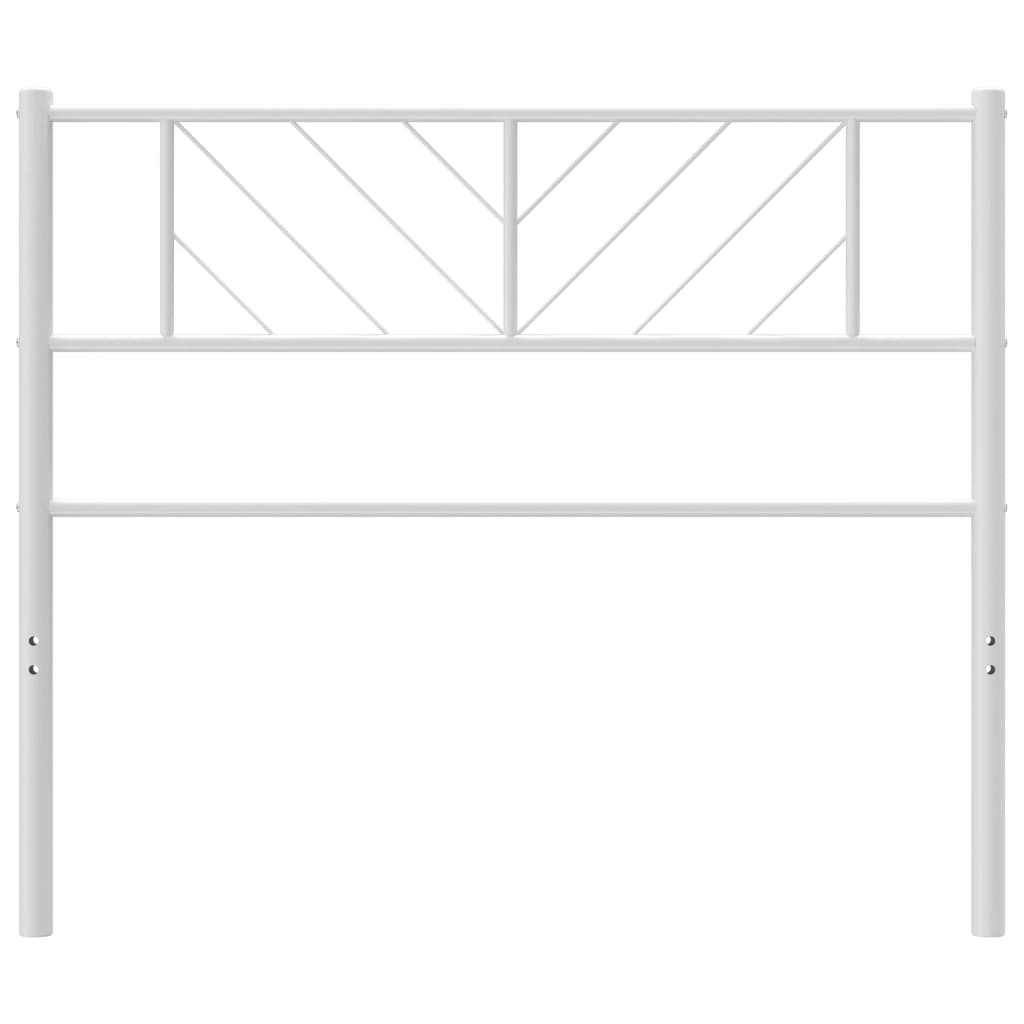 Metal Headboard White 90 cm