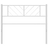 Metal Headboard White 107 cm King Single - Side View