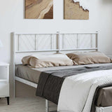 Metal Headboard White 152 cm Queen - Side View