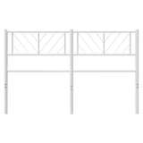 Metal Headboard White 152 cm Queen - Top-Down View
