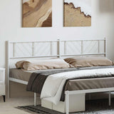 Metal Headboard White 183 cm King - Side View