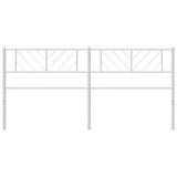 Metal Headboard White 183 cm King - Top-Down View