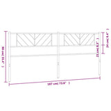 Metal Replace Headboard White 180 cm