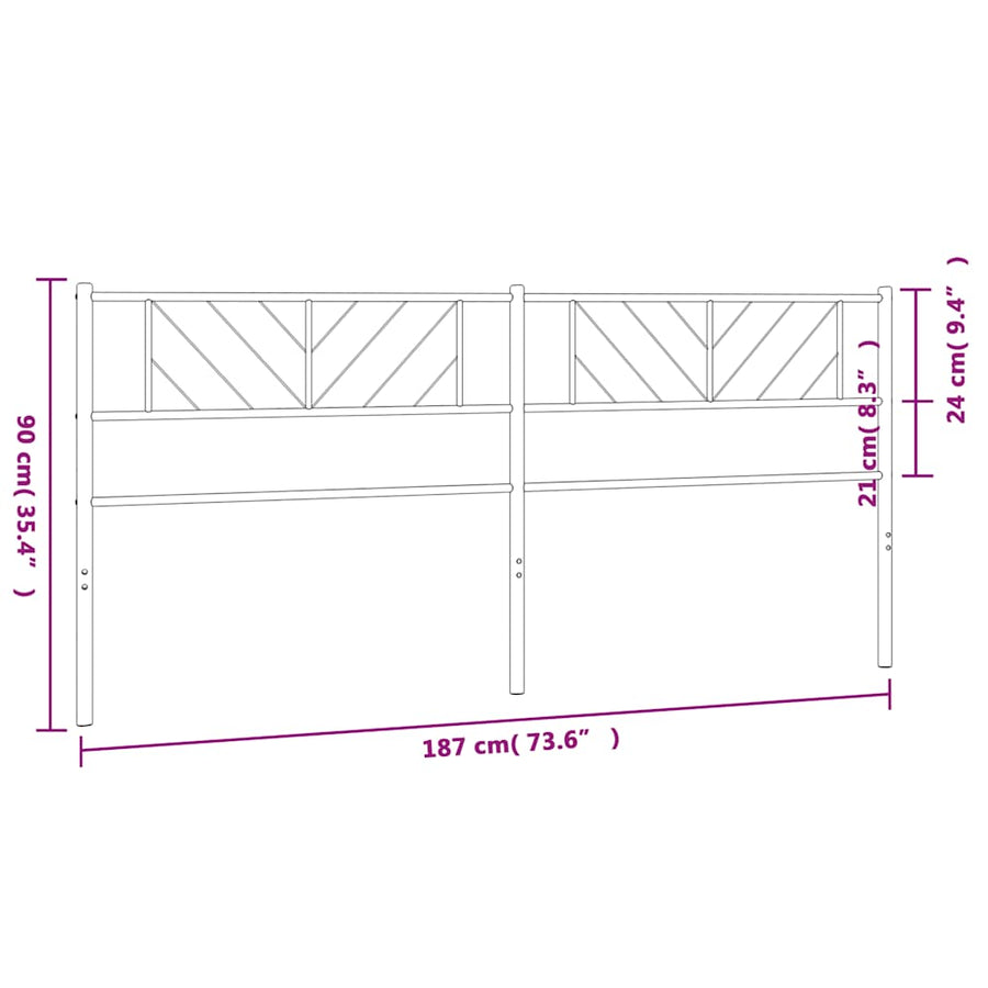 Metal Replace Headboard White 180 cm