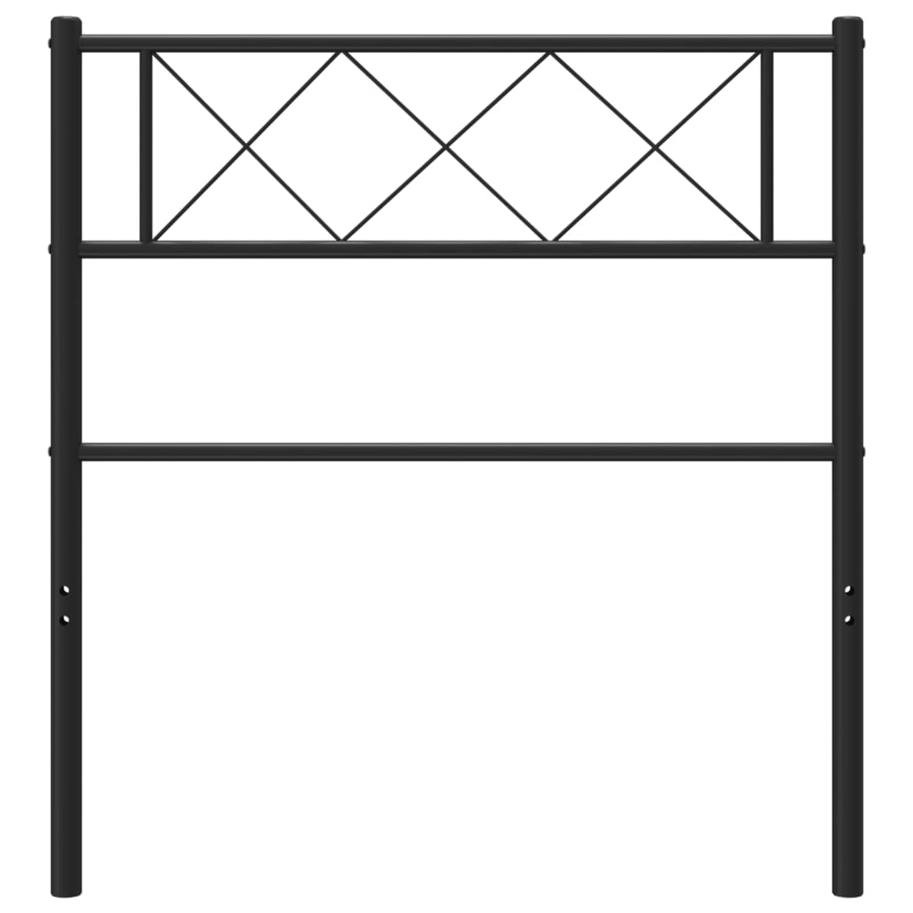 Metal Replace Headboard Black 90 cm