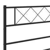 Metal Headboard Black 107 cm King Single - 45-Degree Angle