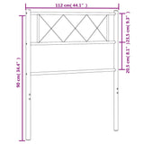 Metal Replace Headboard Black 107 cm