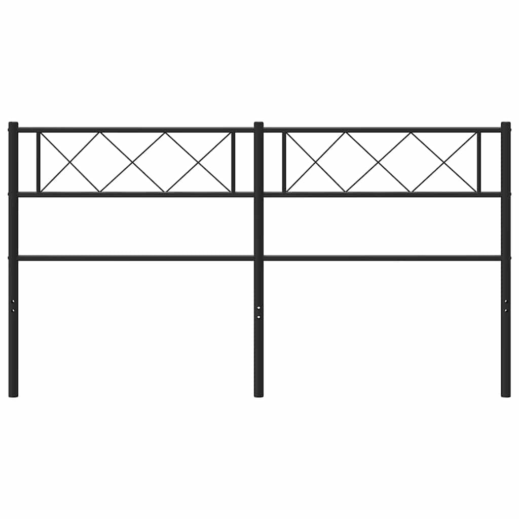 Metal Replace Headboard Black 135 cm