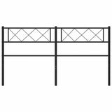 Metal Headboard Black 137 cm Double - Top-Down View
