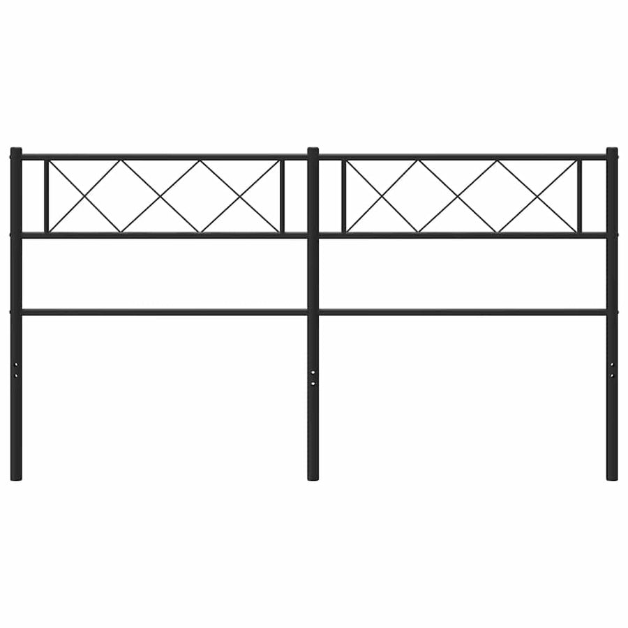 Metal Replace Headboard Black 135 cm