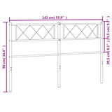 Metal Replace Headboard Black 135 cm