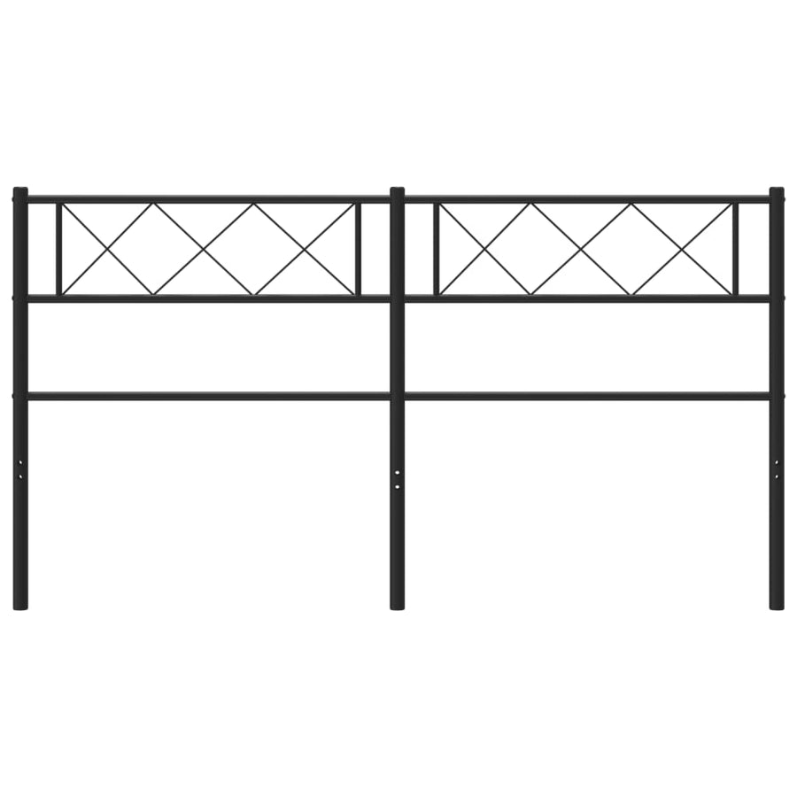 Metal Replace Headboard Black 150 cm