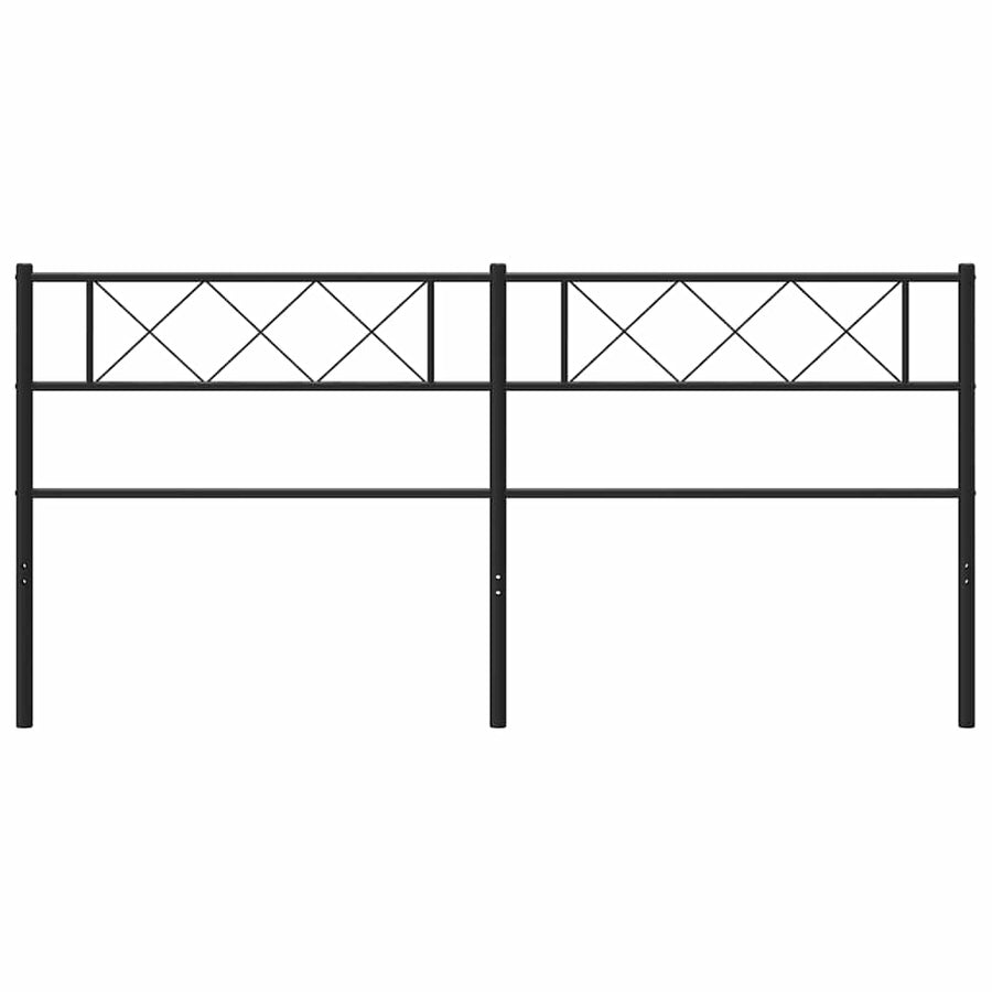 Metal Replace Headboard Black 180 cm
