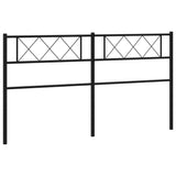Metal Headboard Black 183 cm King - Rear View