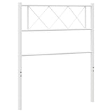 Metal Headboard White 90 cm - Front View