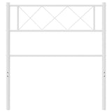 Metal Headboard White 90 cm - Side View