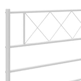 Metal Headboard White 90 cm - 45-Degree Angle