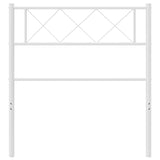 Metal Headboard White 107 cm King Single - Side View