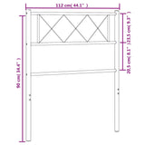 Metal Replace Headboard White 107 cm