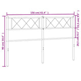 Metal Headboard White 152 cm Queen - Low Angle