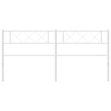 Metal Headboard White 183 cm King - Side View