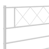 Metal Headboard White 183 cm King - Rear View