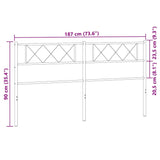 Metal Headboard White 183 cm King - Close-Up Angle