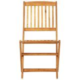 3 Piece Folding Garden Dining Set Solid Wood Acacia - Rear View