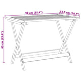5 Piece Folding Garden Dining Set Solid Wood Acacia - Extra Image