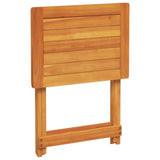 3 Piece Folding Garden Dining Set Solid Wood Acacia - Close-Up Angle