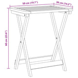 3 Piece Folding Garden Dining Set Solid Wood Acacia - Extra Image