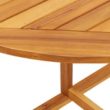 3 Piece Folding Garden Dining Set Solid Wood Acacia - Low Angle