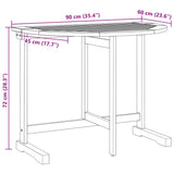 3 Piece Folding Garden Dining Set Solid Wood Acacia - Extra Image