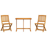 3 Piece Folding Garden Dining Set Solid Wood Acacia