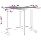 3 Piece Folding Garden Dining Set Solid Wood Acacia - Extra Image