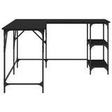 Desk Black 139x139x75 cm Engineered Wood