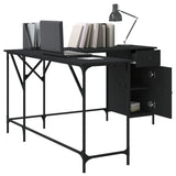 Desk Black 141x141x75 cm Engineered Wood - Side View
