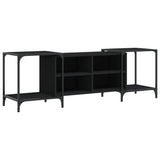 TV Cabinet Black 153x37x50 cm Engineered Wood - Front View