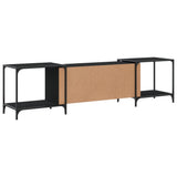 TV Cabinet Black 203x37x50 cm Engineered Wood - Rear View