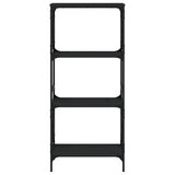 Bookcase 4-Tier Black 59x35x132 cm Engineered Wood